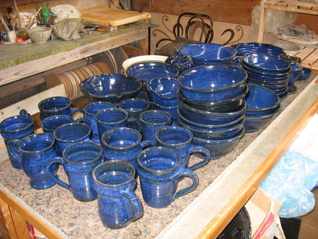 Studio blue dishes